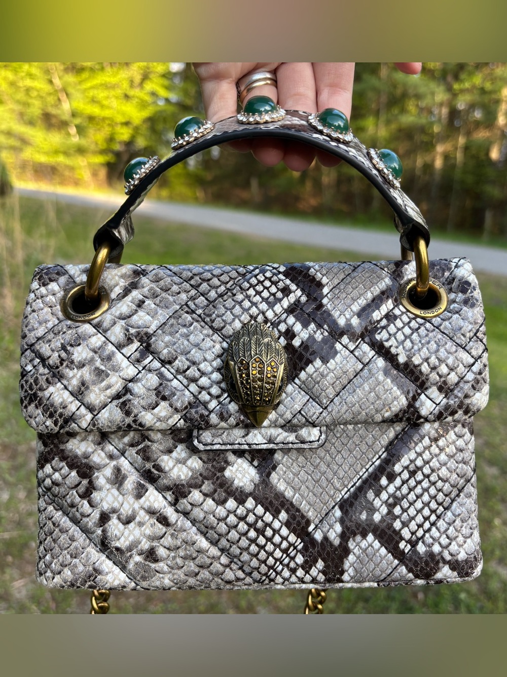 Kurt Geiger Snakeskin Embossed Crossbody Bag